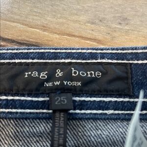rag & bone Dark Indigo Jeans with White Stitching
